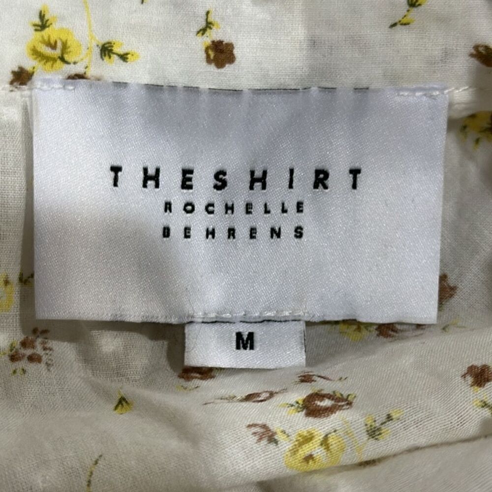 The Shirt Rochelle Behrens White Floral Sleeveless Ruffle Dress Size M - EUC - Picture 5 of 7